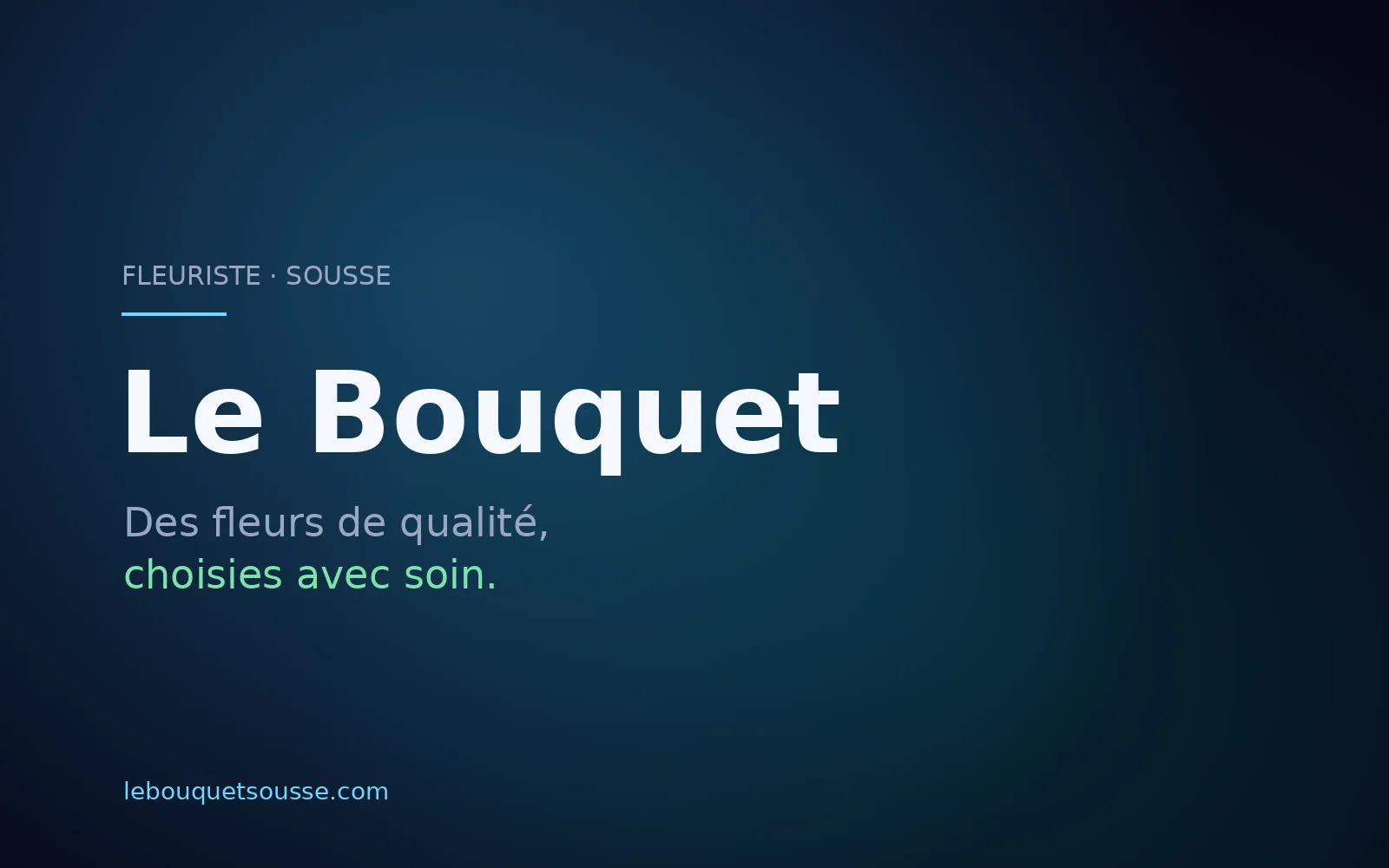 Site web du fleuriste Le Bouquet à Sousse, réalisé par Exhale Studio